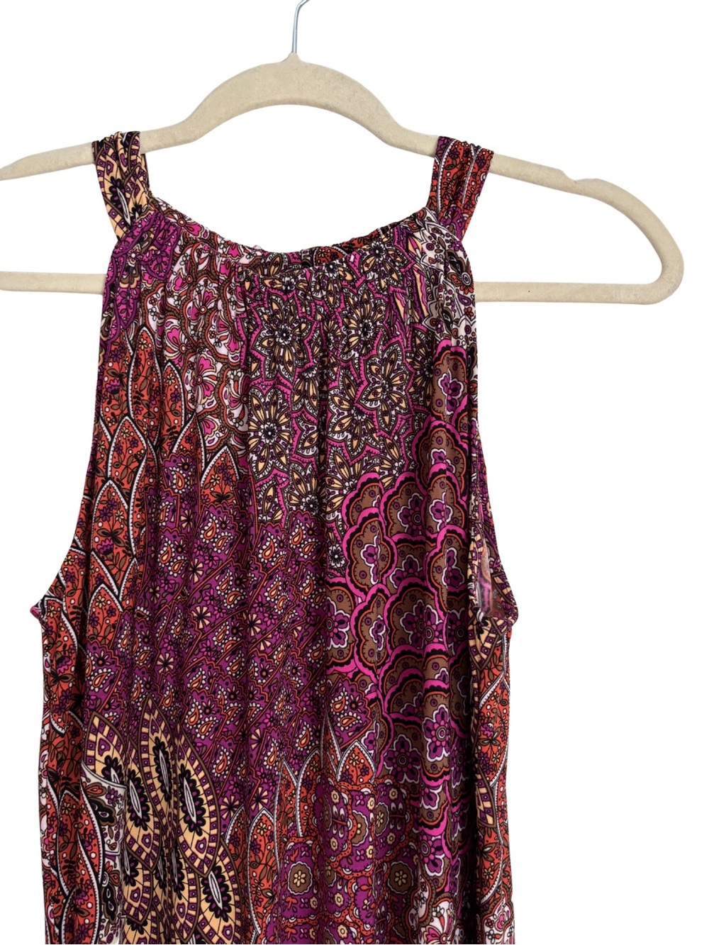Anne Klein Paisley Halter Maxi Dress - Purple Multi